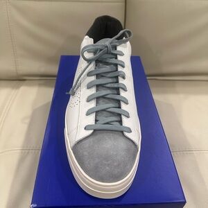 P448 men’s sneaker Size 47 Gray and White Suede toe. New in Box